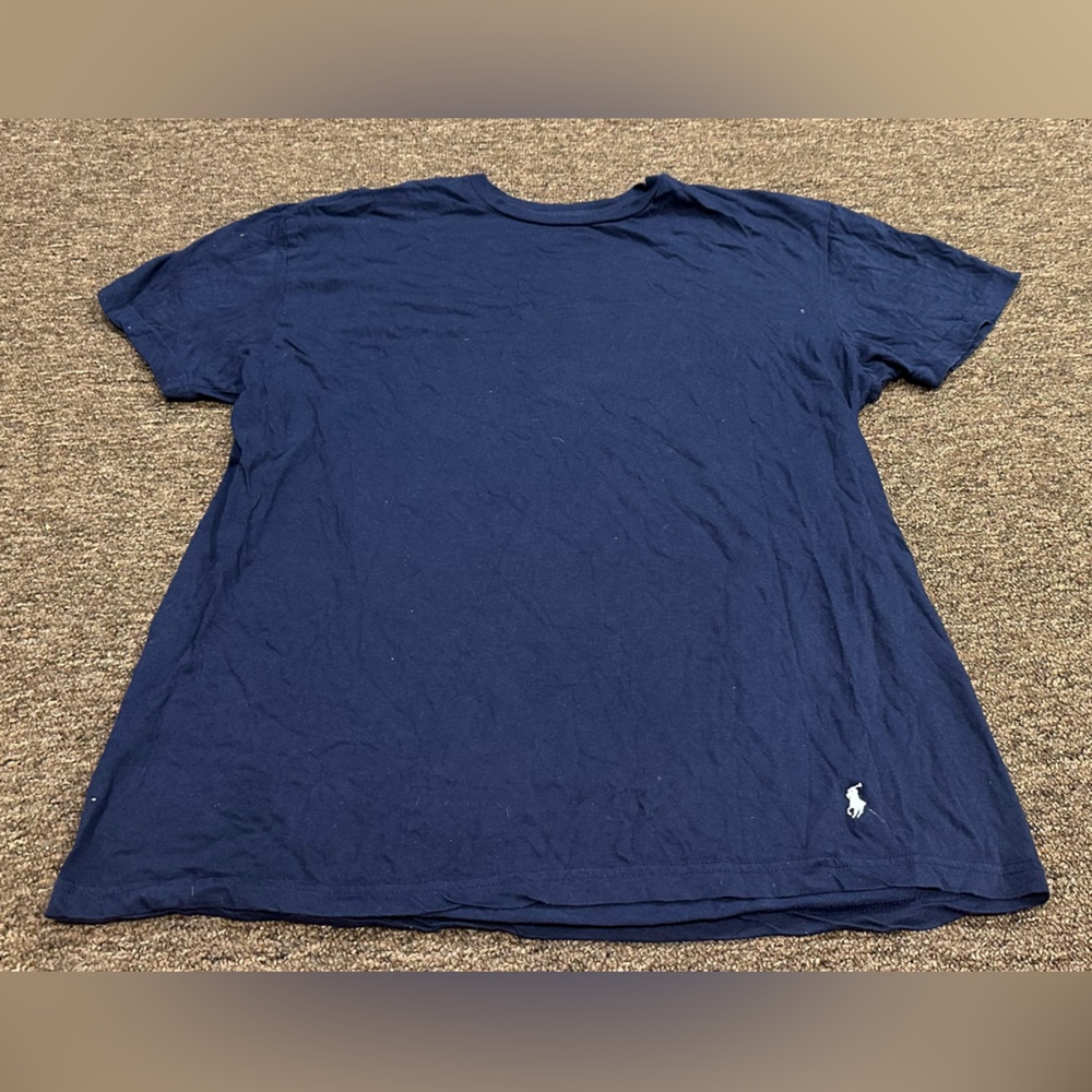 EUC Ralph Lauren Men's Navy Blue Polo Tee Shirt L